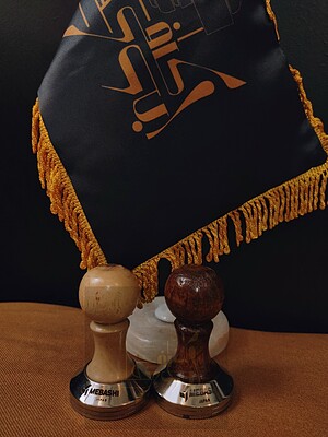 تمپر استیل دسته چوبی با لوگو سایز ۵۱